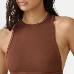 JOAH BROWN LONGLINE TANK W/LOGO